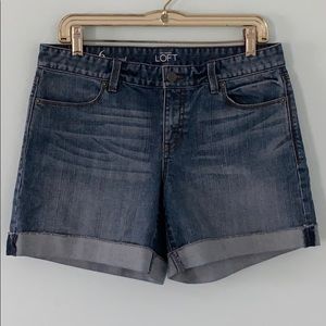 Loft Medium Wash Denim Shorts
